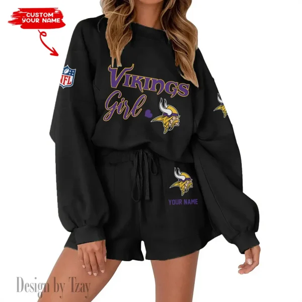 Minnesota Vikings Fashionable Casual Women's Sweatsuit New 2025 SPTW2POSS085