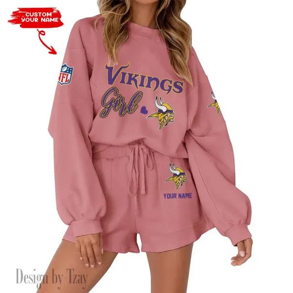 Minnesota Vikings Fashionable Casual Women's Sweatsuit New 2025 SPTW2POSS085 - Image 2