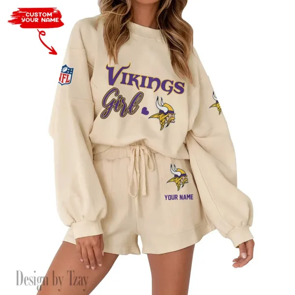 Minnesota Vikings Fashionable Casual Women's Sweatsuit New 2025 SPTW2POSS085 - Image 3