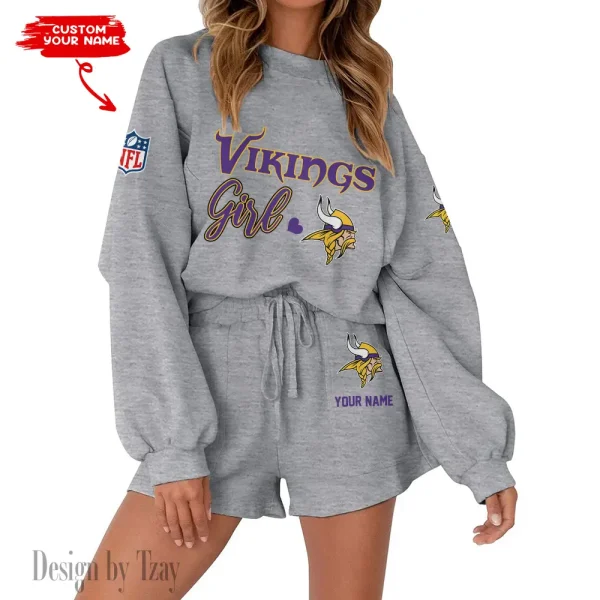 Minnesota Vikings Fashionable Casual Women's Sweatsuit New 2025 SPTW2POSS085 - Image 5