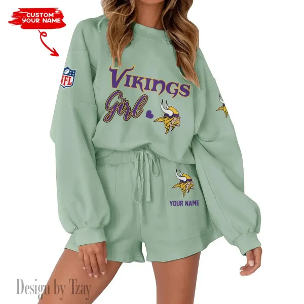 Minnesota Vikings Fashionable Casual Women's Sweatsuit New 2025 SPTW2POSS085 - Image 6