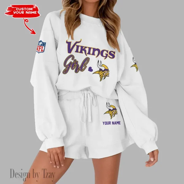 Minnesota Vikings Fashionable Casual Women's Sweatsuit New 2025 SPTW2POSS085 - Image 7