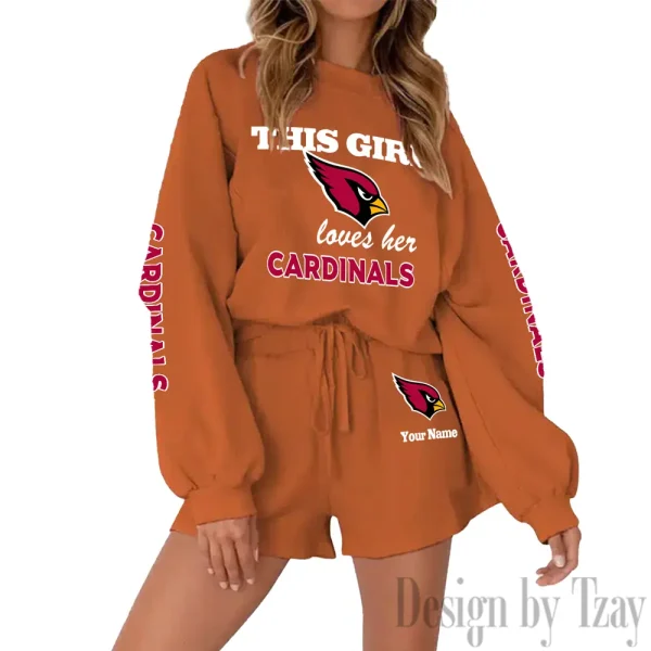 Arizona Cardinals Fashionable Casual Women's Sweatsuit New 2025 SPTW2POSS033 - Image 3