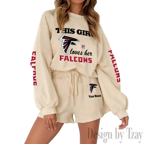 Atlanta Falcons Fashionable Casual Women's Sweatsuit New 2025 SPTW2POSS034