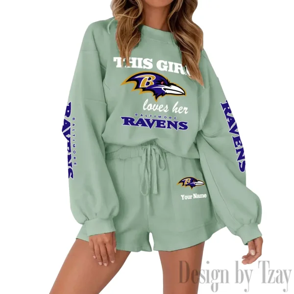 Baltimore Ravens Fashionable Casual Women's Sweatsuit New 2025 SPTW2POSS035 - Image 5