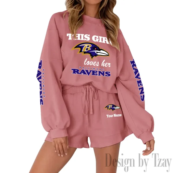 Baltimore Ravens Fashionable Casual Women's Sweatsuit New 2025 SPTW2POSS035 - Image 7