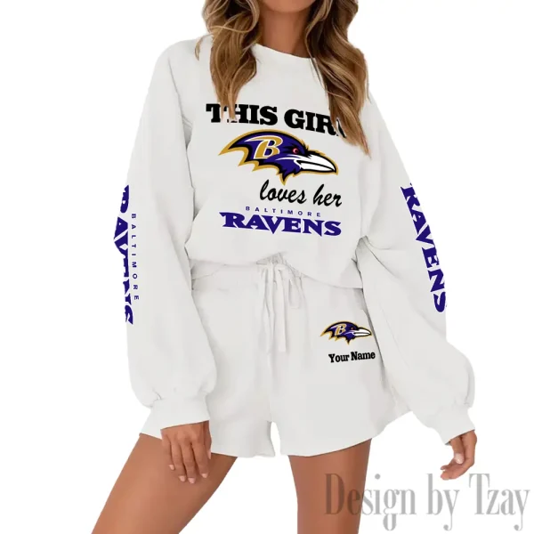 Baltimore Ravens Fashionable Casual Women's Sweatsuit New 2025 SPTW2POSS035 - Image 8