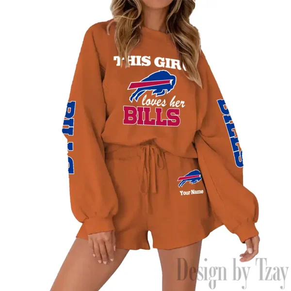 Buffalo Bills Fashionable Casual Women's Sweatsuit New 2025 SPTW2POSS036