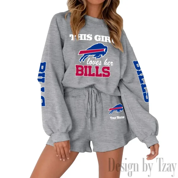 Buffalo Bills Fashionable Casual Women's Sweatsuit New 2025 SPTW2POSS036 - Image 5