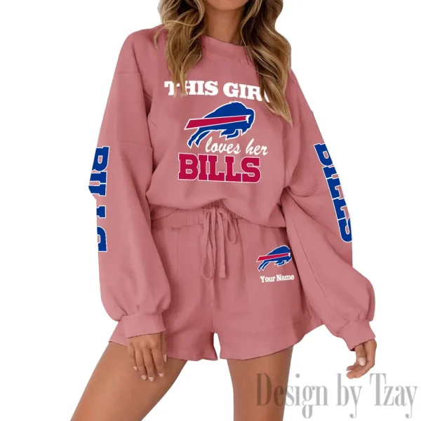 Buffalo Bills Fashionable Casual Women's Sweatsuit New 2025 SPTW2POSS036 - Image 7