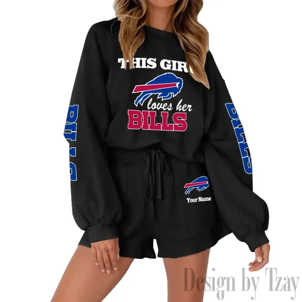 Buffalo Bills Fashionable Casual Women's Sweatsuit New 2025 SPTW2POSS036 - Image 8
