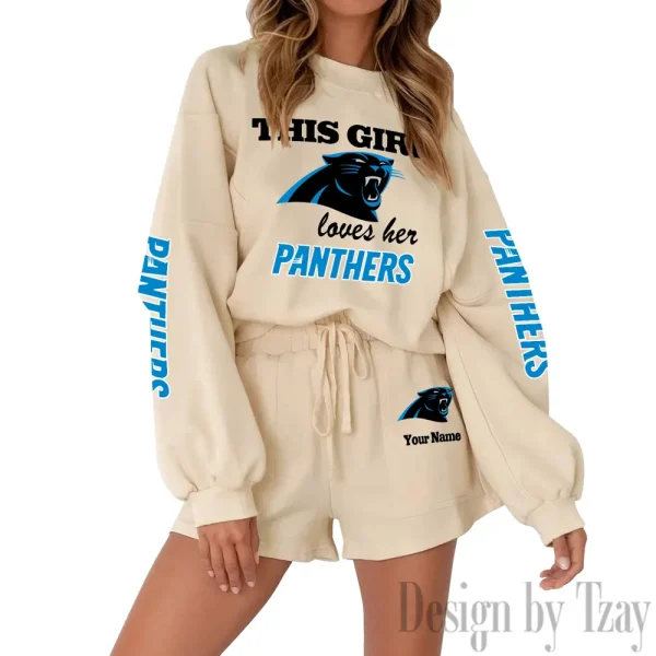 Carolina Panthers Fashionable Casual Women's Sweatsuit New 2025 SPTW2POSS037