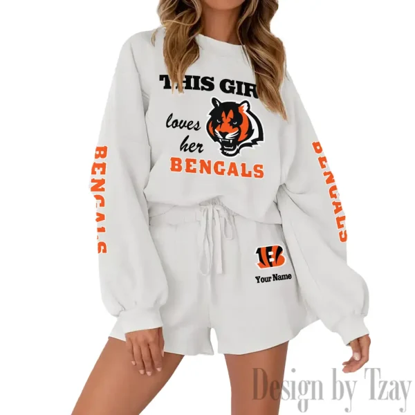 Cincinnati Bengals Fashionable Casual Women's Sweatsuit New 2025 SPTW2POSS039