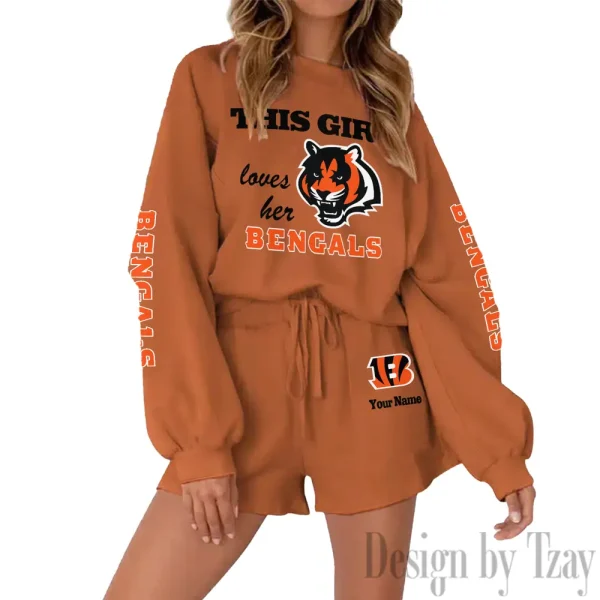 Cincinnati Bengals Fashionable Casual Women's Sweatsuit New 2025 SPTW2POSS039 - Image 2