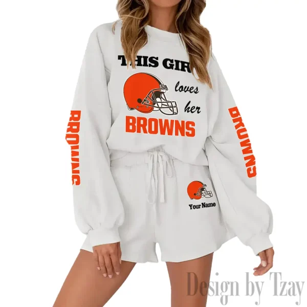 Cleveland Browns Fashionable Casual Women's Sweatsuit New 2025 SPTW2POSS040 - Image 4