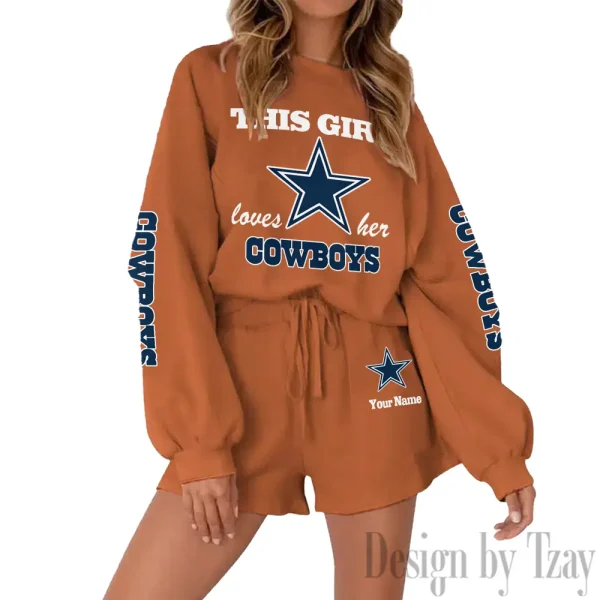Dallas Cowboys Fashionable Casual Women's Sweatsuit New 2025 SPTW2POSS041 - Image 2