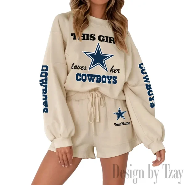 Dallas Cowboys Fashionable Casual Women's Sweatsuit New 2025 SPTW2POSS041 - Image 3