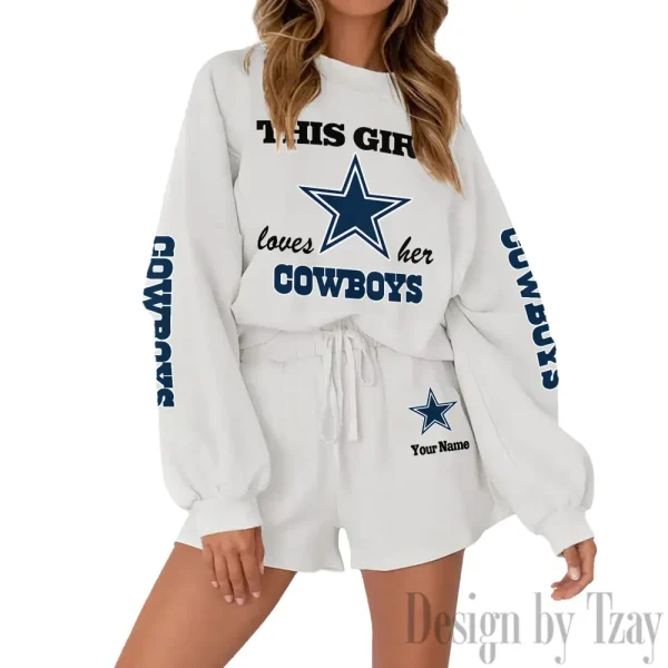 Dallas Cowboys Fashionable Casual Women's Sweatsuit New 2025 SPTW2POSS041 - Image 4
