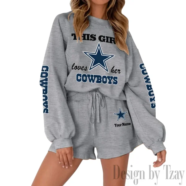 Dallas Cowboys Fashionable Casual Women's Sweatsuit New 2025 SPTW2POSS041