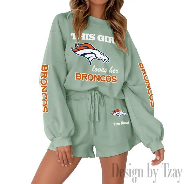 Denver Broncos Fashionable Casual Women's Sweatsuit New 2025 SPTW2POSS042