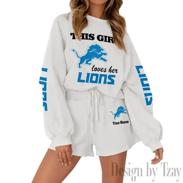 Detroit Lions Fashionable Casual Women's Sweatsuit New 2025 SPTW2POSS043 - Image 3