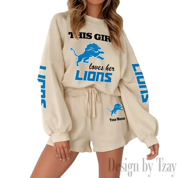 Detroit Lions Fashionable Casual Women's Sweatsuit New 2025 SPTW2POSS043 - Image 4