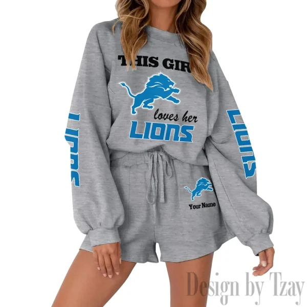 Detroit Lions Fashionable Casual Women's Sweatsuit New 2025 SPTW2POSS043 - Image 6