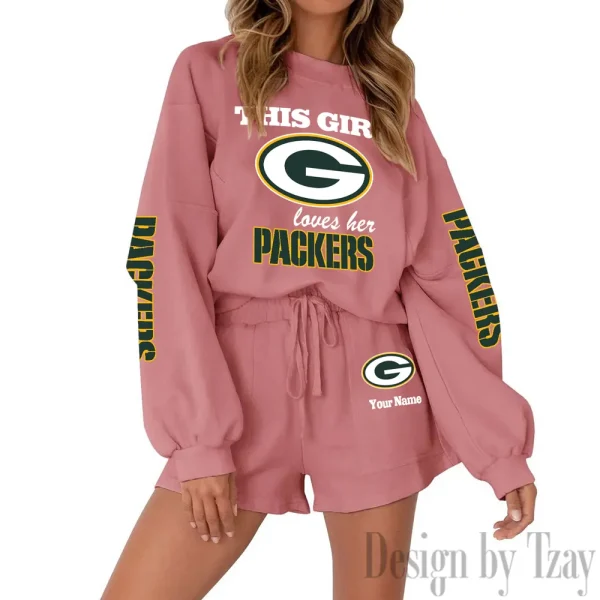 Green Bay Packers Fashionable Casual Women's Sweatsuit New 2025 SPTW2POSS044 - Image 3