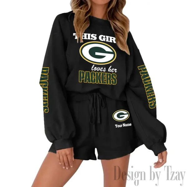 Green Bay Packers Fashionable Casual Women's Sweatsuit New 2025 SPTW2POSS044