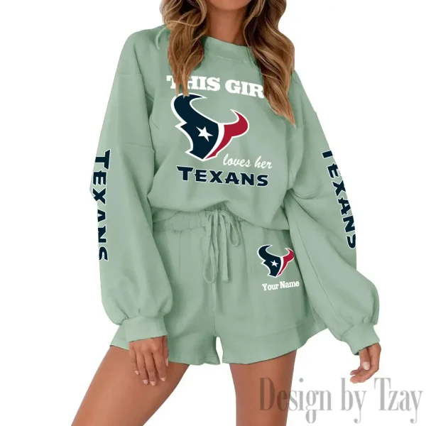 Houston Texans Fashionable Casual Women's Sweatsuit New 2025 SPTW2POSS045 - Image 6
