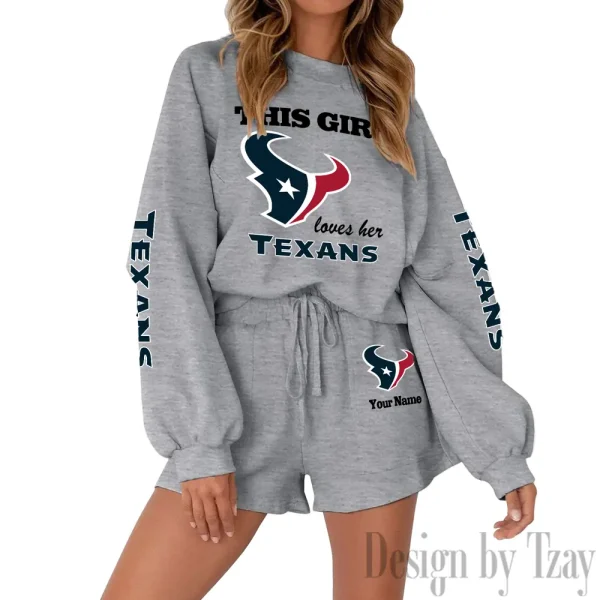 Houston Texans Fashionable Casual Women's Sweatsuit New 2025 SPTW2POSS045 - Image 7