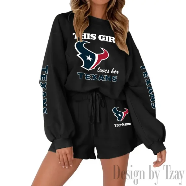 Houston Texans Fashionable Casual Women's Sweatsuit New 2025 SPTW2POSS045 - Image 8
