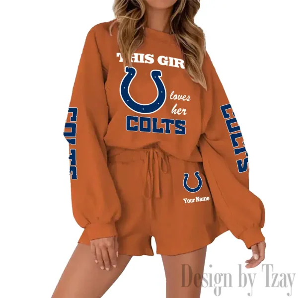 Indianapolis Colts Fashionable Casual Women's Sweatsuit New 2025 SPTW2POSS046