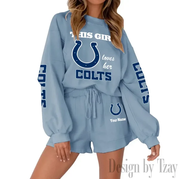 Indianapolis Colts Fashionable Casual Women's Sweatsuit New 2025 SPTW2POSS046 - Image 2