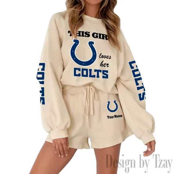Indianapolis Colts Fashionable Casual Women's Sweatsuit New 2025 SPTW2POSS046 - Image 3