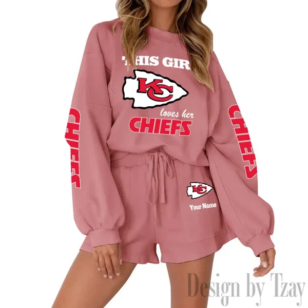 Kansas City Chiefs Fashionable Casual Women's Sweatsuit New 2025 SPTW2POSS048 - Image 2