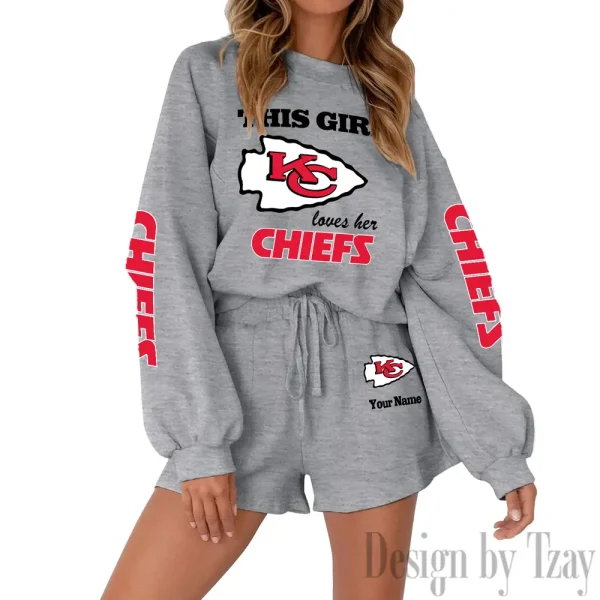 Kansas City Chiefs Fashionable Casual Women's Sweatsuit New 2025 SPTW2POSS048 - Image 6