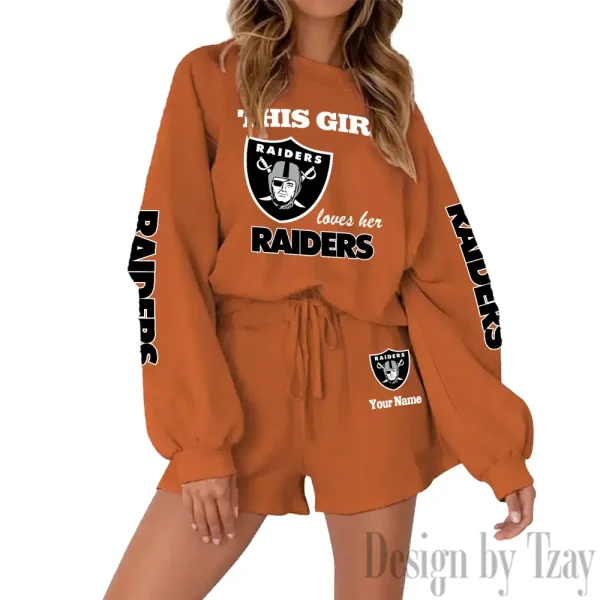 Las Vegas Raiders Fashionable Casual Women's Sweatsuit New 2025 SPTW2POSS049 - Image 2
