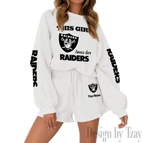 Las Vegas Raiders Fashionable Casual Women's Sweatsuit New 2025 SPTW2POSS049 - Image 4