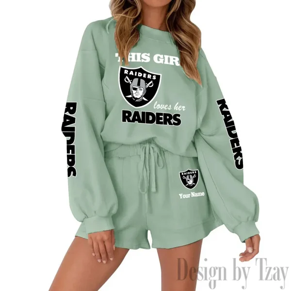 Las Vegas Raiders Fashionable Casual Women's Sweatsuit New 2025 SPTW2POSS049 - Image 6