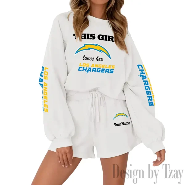 Los Angeles Chargers Fashionable Casual Women's Sweatsuit New 2025 SPTW2POSS050 - Image 3