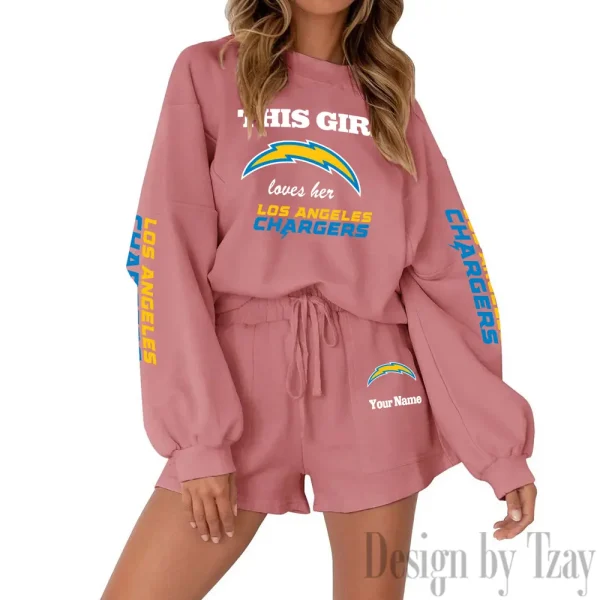 Los Angeles Chargers Fashionable Casual Women's Sweatsuit New 2025 SPTW2POSS050 - Image 4