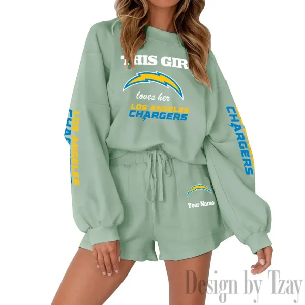 Los Angeles Chargers Fashionable Casual Women's Sweatsuit New 2025 SPTW2POSS050 - Image 5