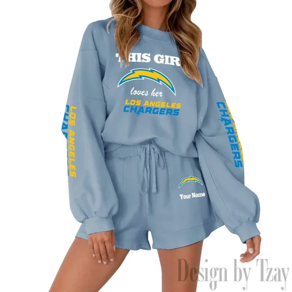 Los Angeles Chargers Fashionable Casual Women's Sweatsuit New 2025 SPTW2POSS050 - Image 6