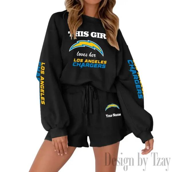 Los Angeles Chargers Fashionable Casual Women's Sweatsuit New 2025 SPTW2POSS050 - Image 7