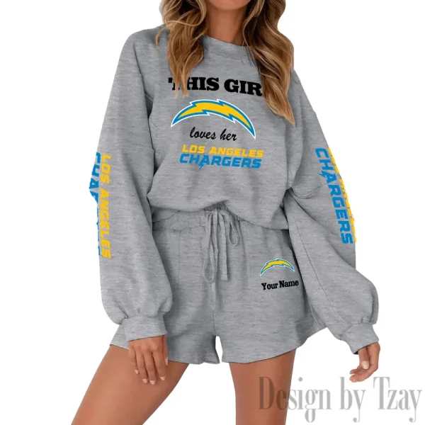 Los Angeles Chargers Fashionable Casual Women's Sweatsuit New 2025 SPTW2POSS050 - Image 8