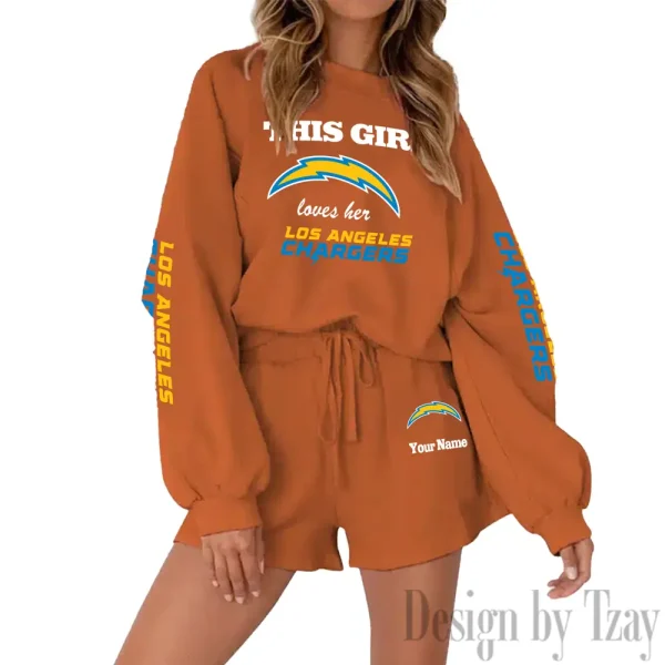 Los Angeles Chargers Fashionable Casual Women's Sweatsuit New 2025 SPTW2POSS050