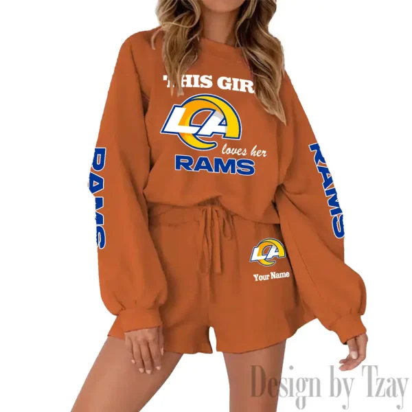 Los Angeles Rams Fashionable Casual Women's Sweatsuit New 2025 SPTW2POSS051 - Image 2