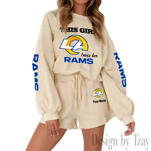 Los Angeles Rams Fashionable Casual Women's Sweatsuit New 2025 SPTW2POSS051 - Image 3