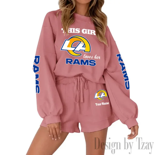 Los Angeles Rams Fashionable Casual Women's Sweatsuit New 2025 SPTW2POSS051 - Image 4
